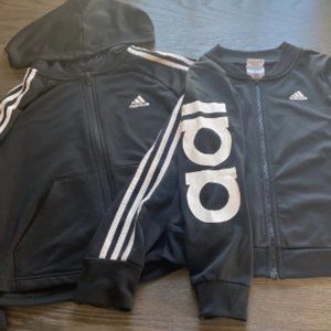 Adidas Jacket Set of Two Youth Boys Medium Full Zip Hoodies